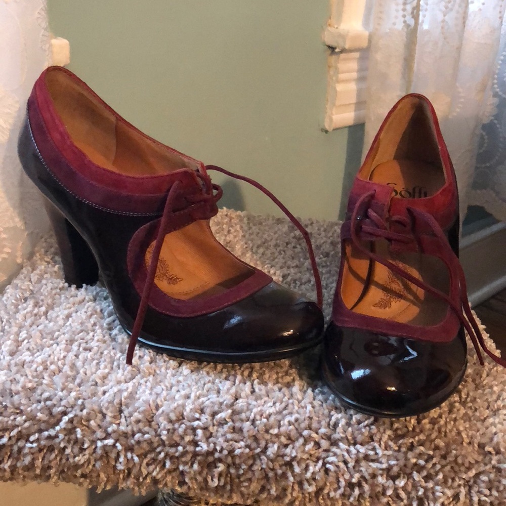 Red Mary Jane heels